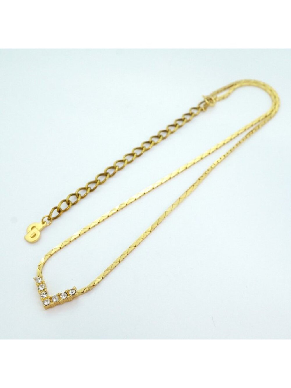 Dior Necklace Gold Plated Rhinestone - Picture 3 of 7